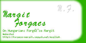 margit forgacs business card